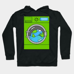 Greenwash Washing Machine Environment Earth Day Sarcasm Funny Hoodie